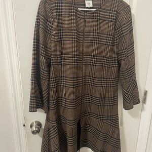 NWOT Cabi- Chic Black and Brown Houndstooth Coat Medium